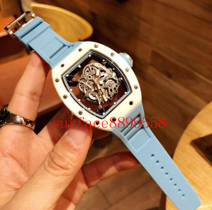

luxury watch Designer watches hollow dial with original imported movement rubber watchband.Ceramic case, size 43 mm, Water proof 50m