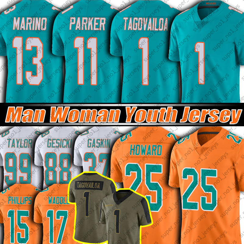 

1 Tua Tagovailoa 17 Jaylen Waddle Jersey Football Dan Marino Xavien Howard DeVante Parker Jerseys Mike Gesicki 37 Myles Gaskin Jaelan Phillips Jerome Baker Taylor, Man custom jersey (ht)