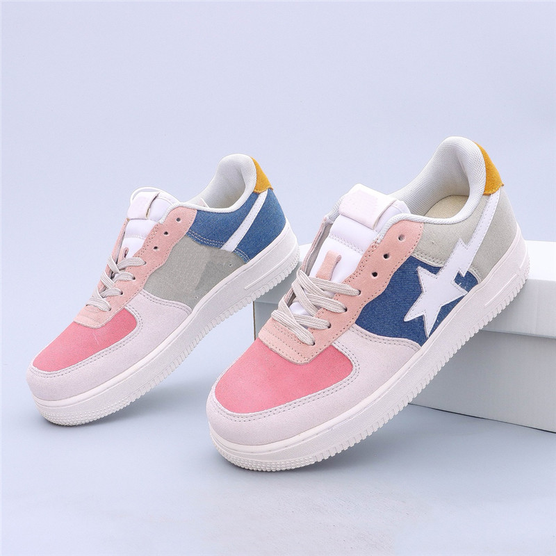 

Classic retro casual skateboard shoes One 1 MCA Pink blue white Forces Women Mens Sports Trainers Sneakers, #1