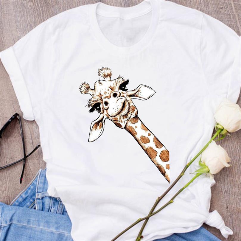 

men graphic giraffe face mens animal 90s beach fashion cartoon clothes lady tees print clothing female, White;black