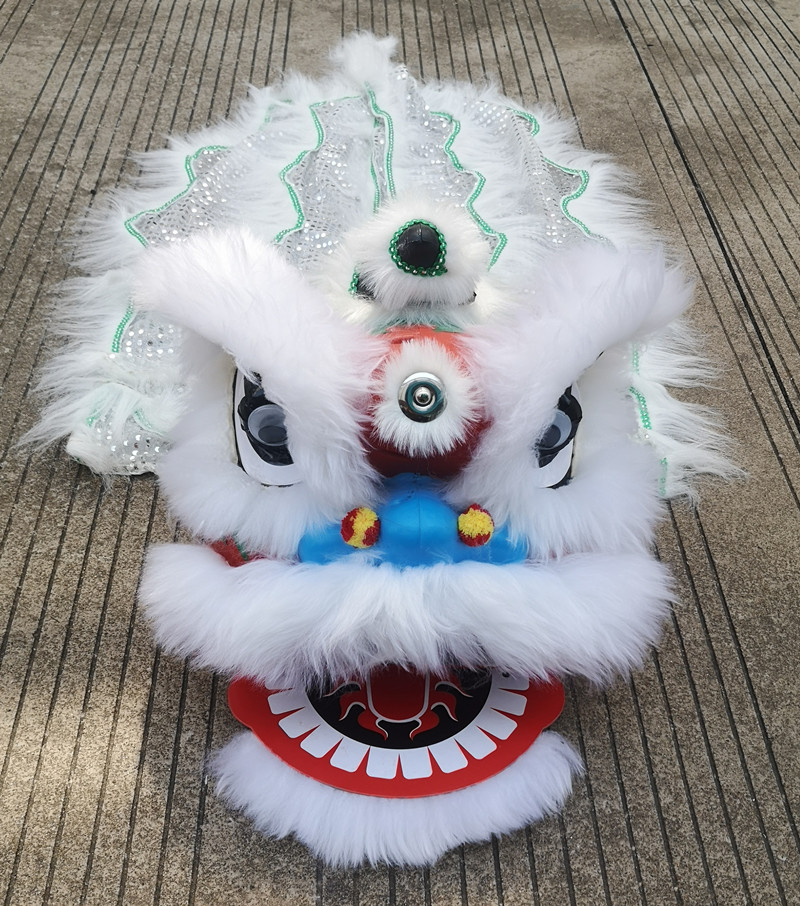 

Classic Kid Lion Dance Mascot Costume age 5-10 14 inch Cartoon Wool Prop Sub Play Funny Parade Outfit Dress Sport Traditional Party Carnival, Red