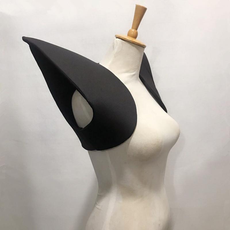 

Stage Wear Personality Armor Black White Shawl Vest Sexy Fashion Accessories Singer Dancer Performance Shoulder Ornament, As pic