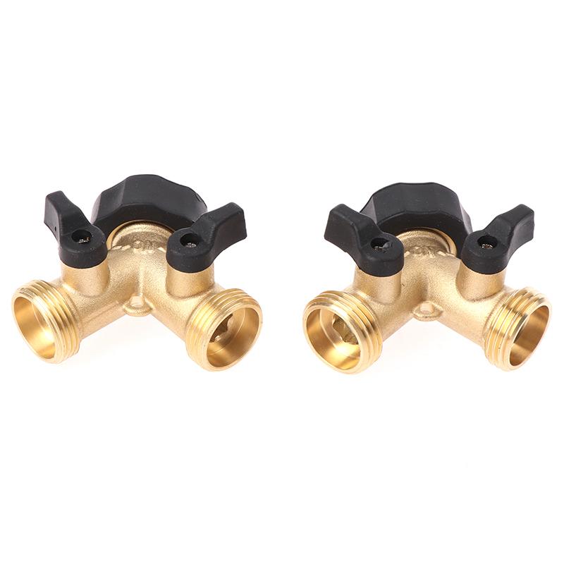 

1Pcs Brass Female 2 Way Tap Water Splitter Garden Tap Y Quick Connector Irrigation Valve Hose Pipe Adapter