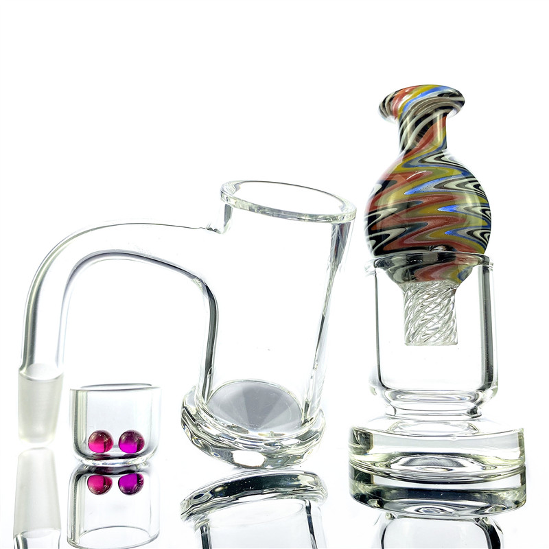 

JEMQ Diamond Bottom Fully Weld Quartz Set smoking With Spinners Cap Ruby Pearls