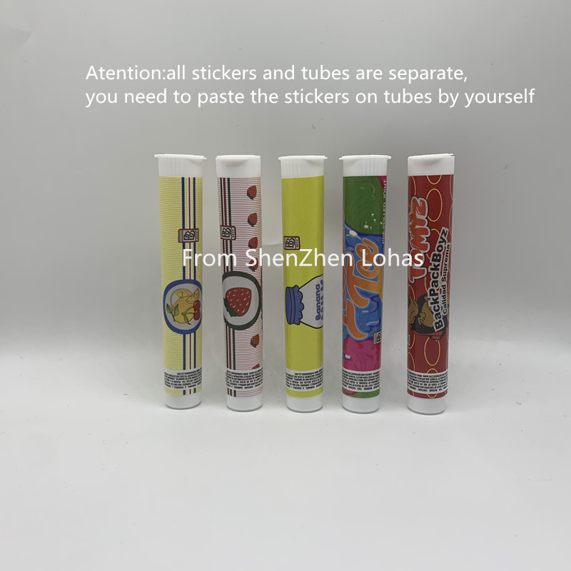 

Empty 1G Smoking Accessories Alienlabs Black Plastic Tube Connected Preroll Cookies Jokes Up BackPack Boyz Packaging Packwoods Wax Joint Tube