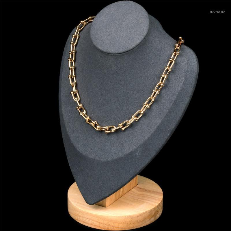 

3PCS, Gold Silver Color Stainless Steel Minimalism Link Chain Necklaces For Women Ladies Chains