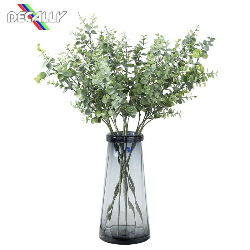 

1 Pcs Hot Silk + Plastics Artificial Flower Eucalyptus Type Wedding Party Decoration Lifelike Artificial Plant, Type1