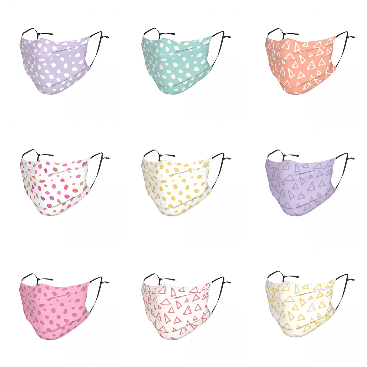 

10 PCs Health Mask Home kitchen and Cycling Anti-dust Cotton Mouth 5 Layer Face Mask Mascarillas Women Masque Pattern stripes