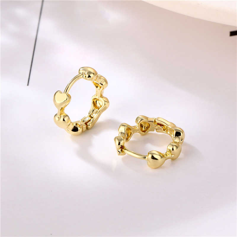 

Simple and glossy small love 18k gold plated Ear Cuff earrings GSFE064 fashion style gift fit women DIY jewelry earring
