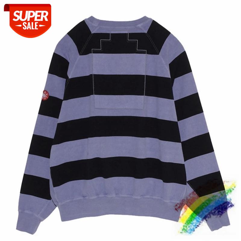 

C.E CAVEMPT 18AW STRIPE OVERDYE Crewneck Men Woman 1:1 High quality Wash Sweatshirts Cav Empt Hoodie #Yl4o, Black