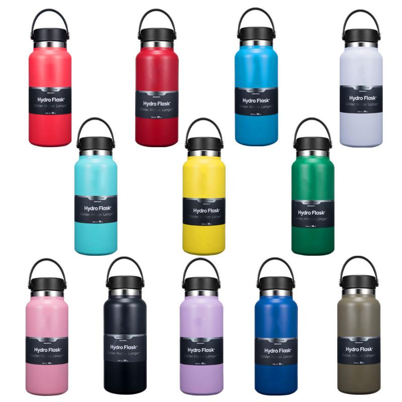 Water Bottles 32oz Hydro Bottle Flask Stainless Steel Reusable Vacuum Insulated Wide Mouth With Leak Proof Flex Cap Hydroflask-image-739481255