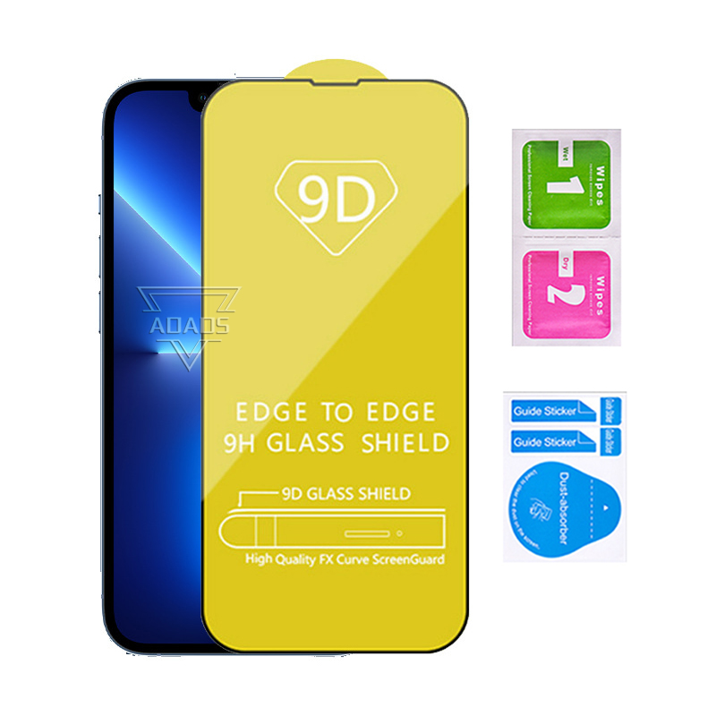 

9D Tempered Glass Phone Screen Protector For iPhone 13 12 MINI PRO 11 XR XS MAX 8 7 6 Samsung Galaxy S21 A32 A42 A52 A72 4G 5G A51 A71 A02S Moto G Stylus 2021 Full Cover Glue