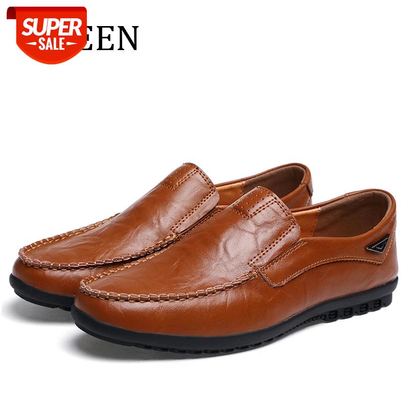 

YWEEN New Men Loafers Spring Men's Casual Driving Shoes Split Leather Men Shoes Luxury Flats size Drop Shipping #pW2T