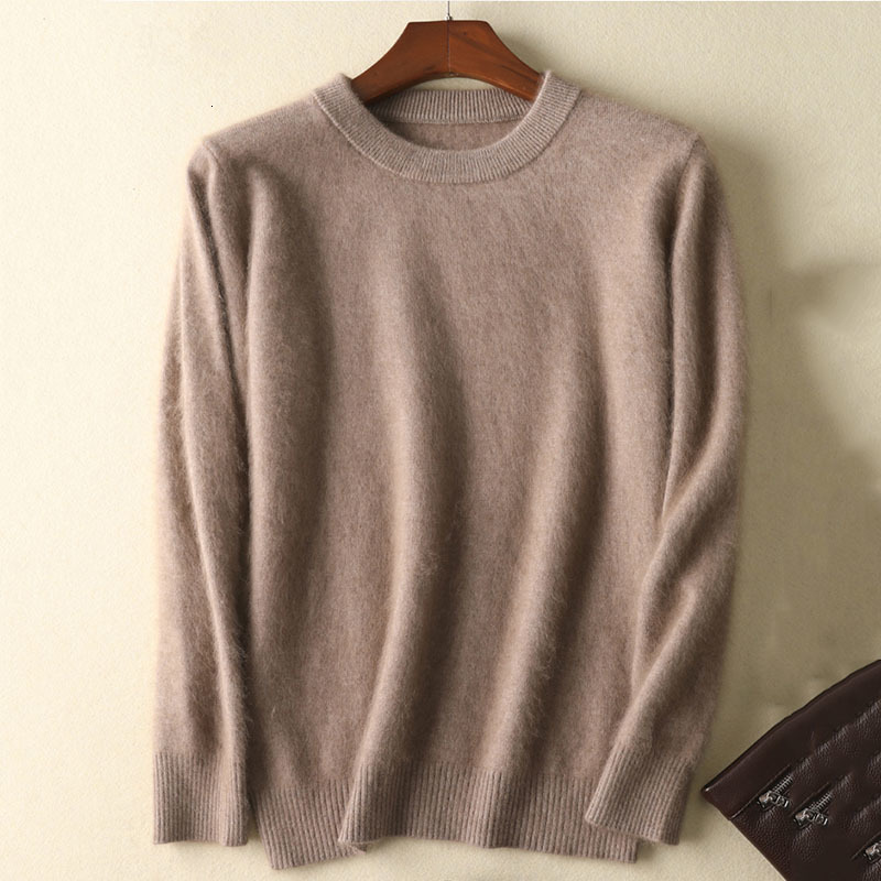 

Women's Sweaters Super 100% mink men's cashmere sweater fall winter jumper clothes hombre pull homme hiver male B85A, 1# shoe box