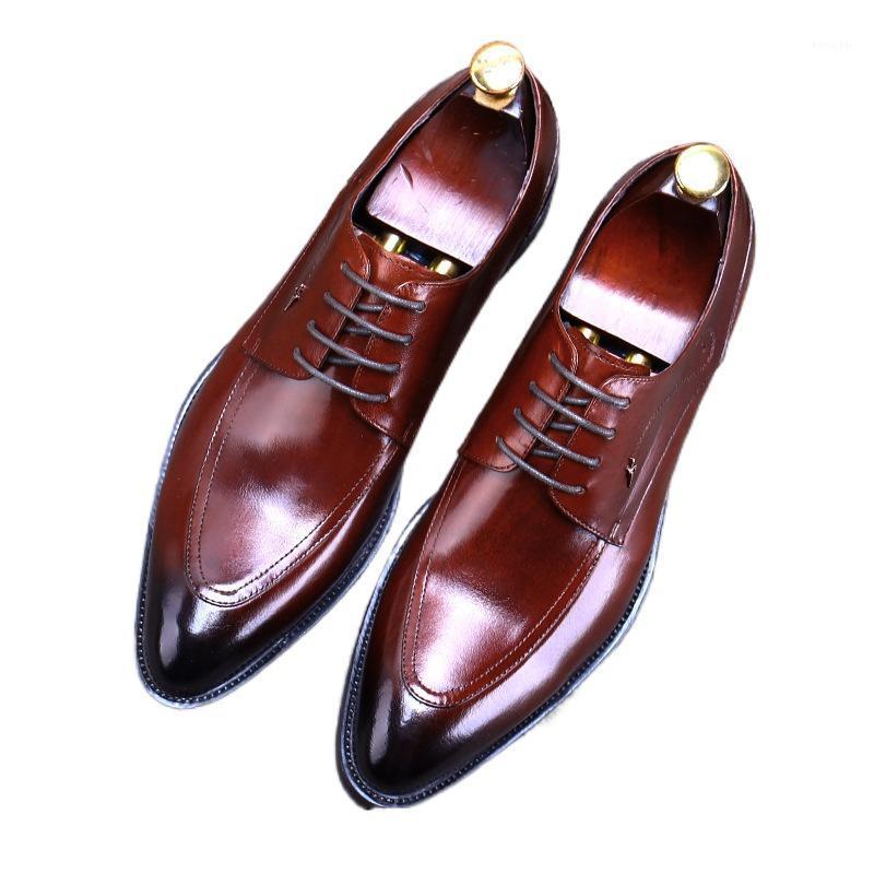 

Men's Dress Shoes Business Trendy Cowhide Leather, Burgundy