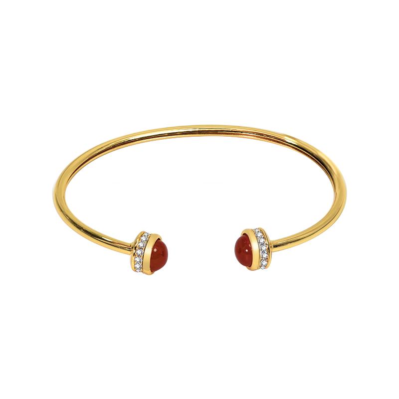 

Bangle 2022 Women's Zircon Bracelets Selling Personalized Type Red Pearl Round Bangles Inlaid Exquisite Fashion African Jewelry Du