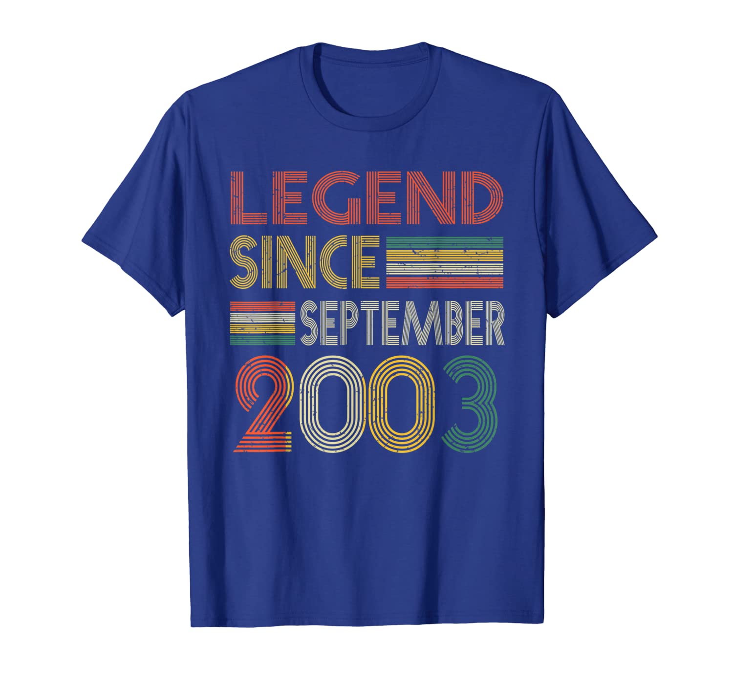 

Legend Since September 2003 Shirt-16th Birthday Gift Shirt, White;black