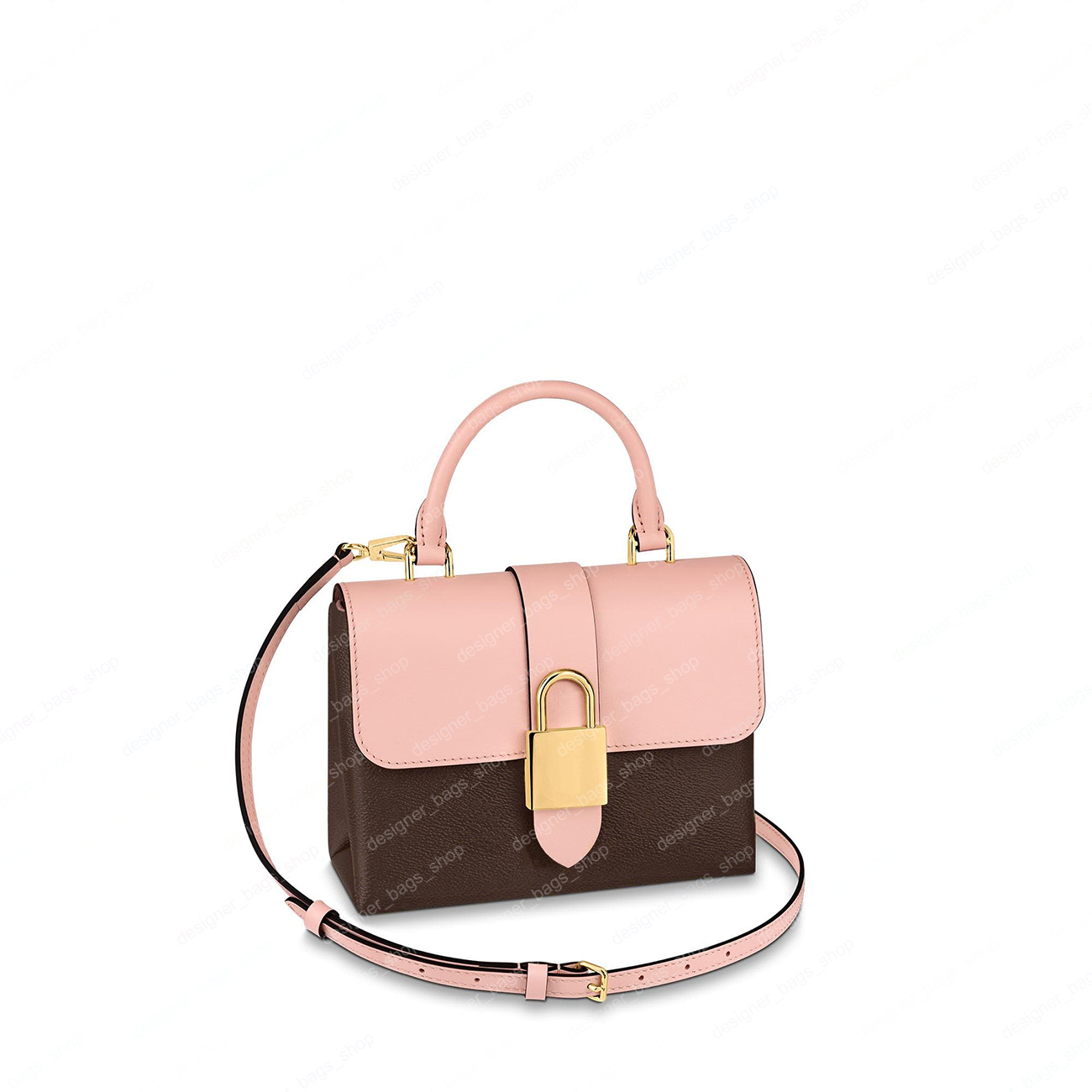 

Handbag Locky BB Mini Handbags Mono Print Crossbody Bag Luxury Purse Shoulder Bags Cross Body with Adjustable Strap Totes M44080 M44141 M44322, 01 brown black