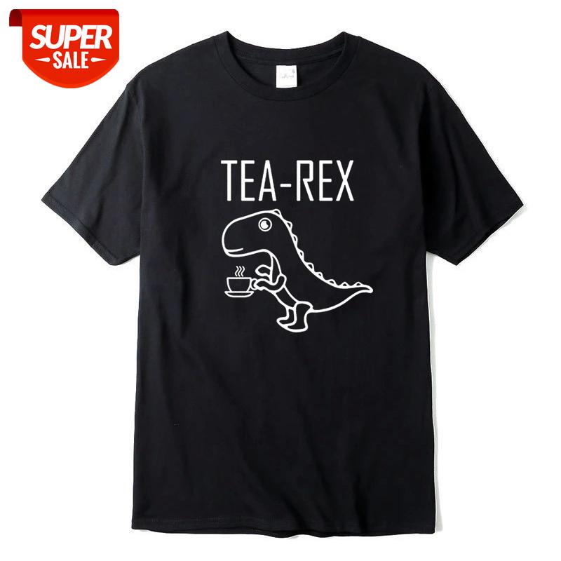 

XIN YI Men's T-shirt Top Quality 100% cotton cool Funny dinosaur design printing o-neck men tshirt cool t-shirt male tee shirts #Li06, White;black