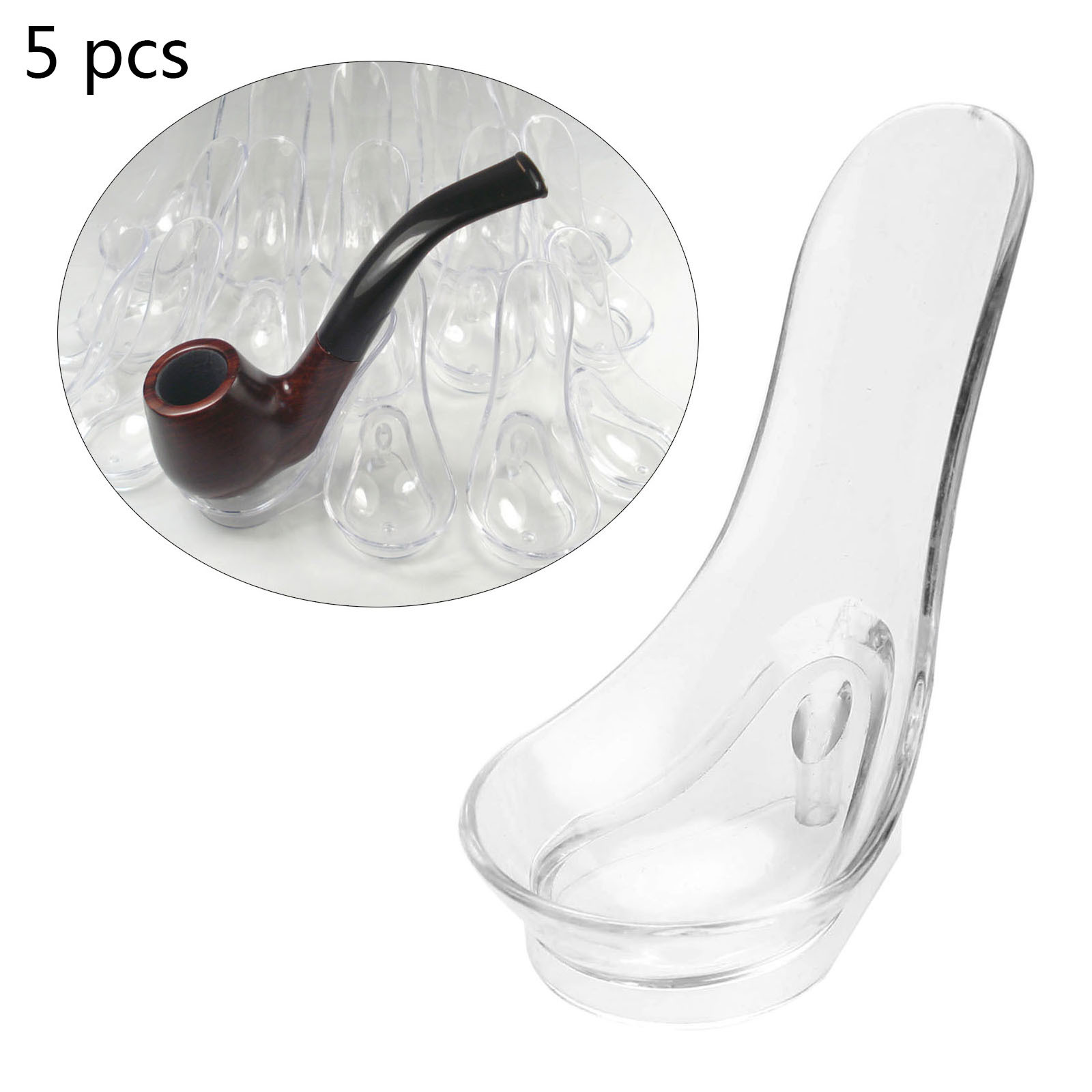 

5Pcs Plastic Transparent Spoon Stand Portable Rack Holder For Tobacco Pipe Smoking Accessories C0310