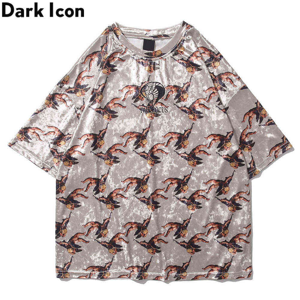 

Velvet Angle Full Print Men's T-shirt Summer Tshirts for Men Streetwear Clothing 210603, As photo