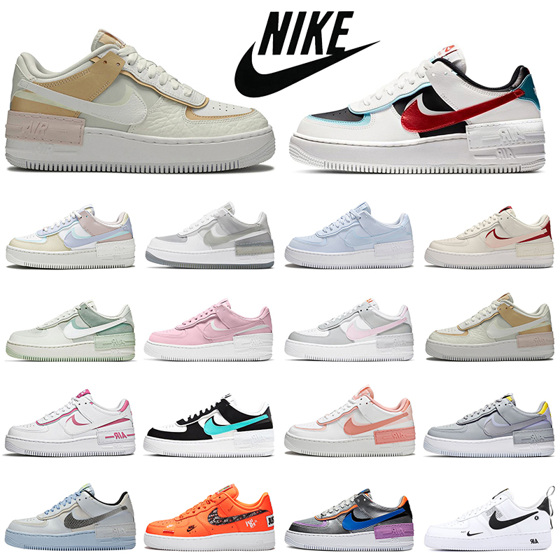 

shadow running shoes dunk air force 1 men women triple white black Tropical Twist Pink Foam mens trainers sports sneakers size 36-46