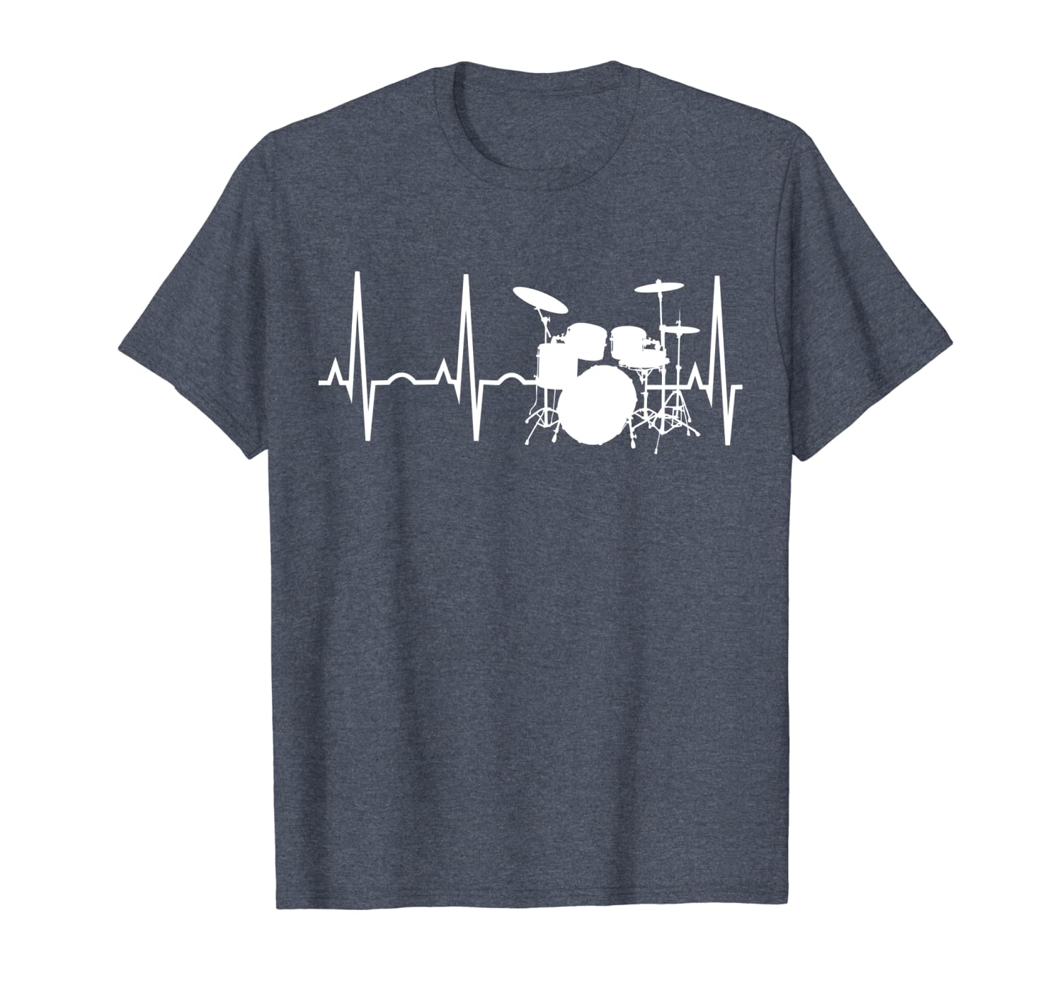 

drummer heartbeat shirt for drummers percussionist t-shirt, White;black