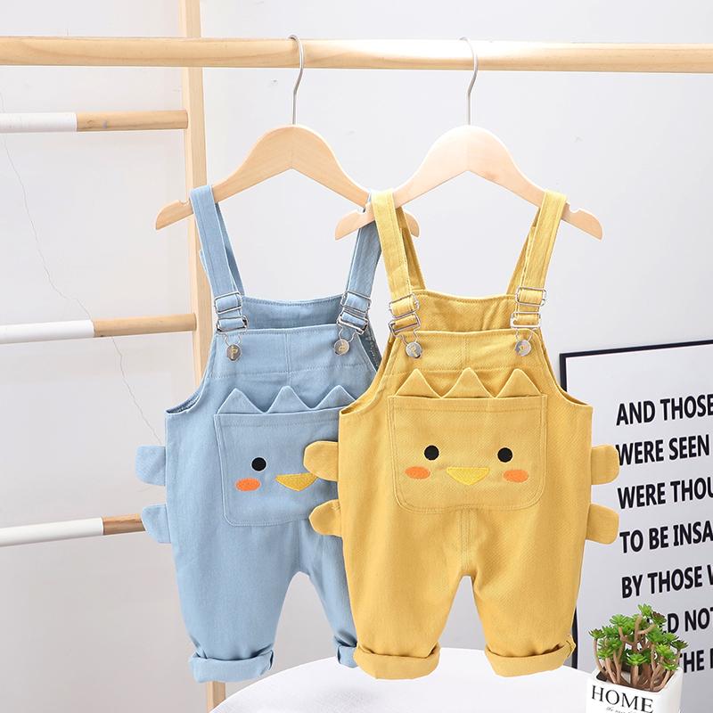 

Jumpsuits Spring Autumn Children Clothes Baby Boys Girls Cartoon Denim Pants Overalls Infant Outfit Kids Bear Fashion Toddler Casual, Yellow