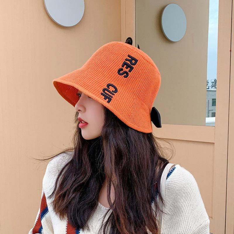 

bucket hat 2021 sun female summer fashion breathable basin fisherman pure letter Buet Hat, Blue