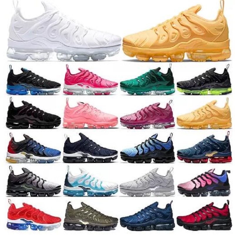 

TN Plus Running Shoes Men Women Black Bubblegum Yolk Cherry Cool Grey Neon Olive Pure Platinum Dark Blue Mens Womens Sports Trainers Sneakers 36-45, # 3