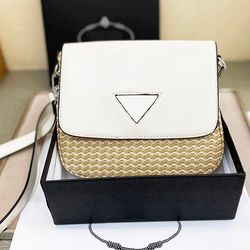 

Straw messenger bag Designer purse luxury handbags high quality Clutch Bags Fashion wallet, Black