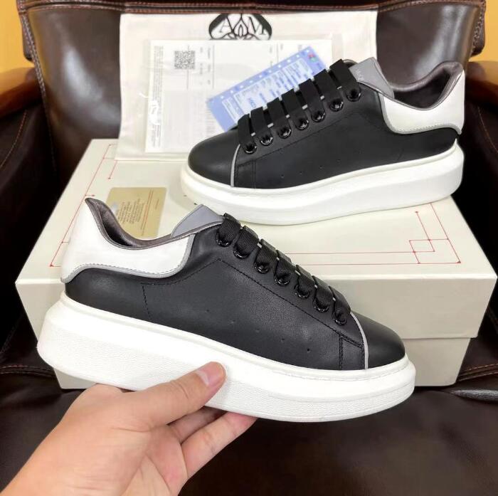 

Authentic Oversized Ivory Black White Mens Casual Shoes Fashion oversize designer men women pink beige rainbow dream blue flats platform sneaker MCQ Trainers