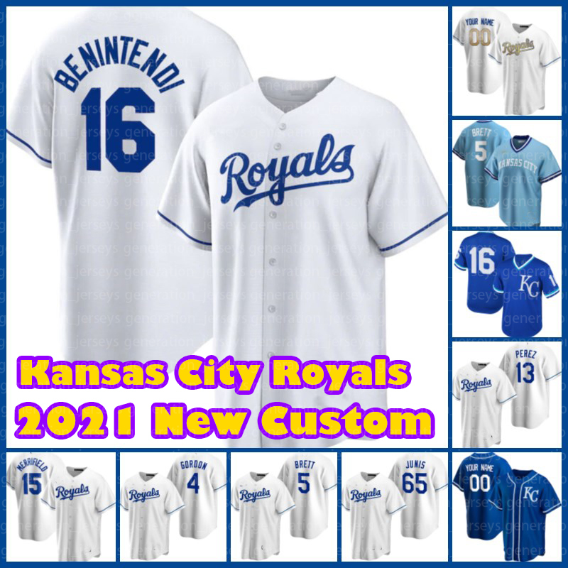 

Kansas City Royals Jerseys 16 Andrew Benintendi 15 Whit Merrifield 13 Salvador Perez 56 Brad Keller Baseball 32 Jesse Hahn Greg Holland, Blue;black