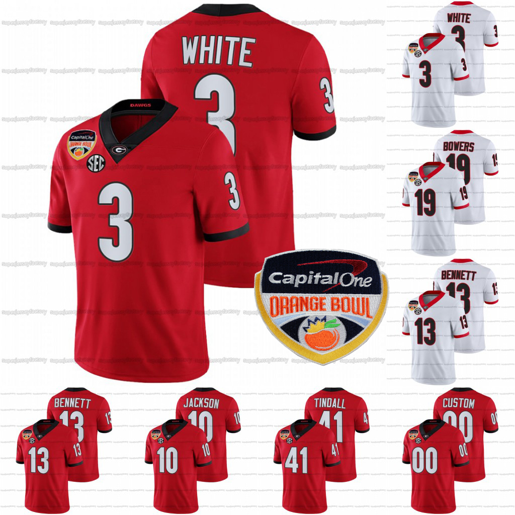 

Custom Georgia Bulldogs Jersey 2021 Orange Bowl College Football Stetson Bennett Brock Bowers Zamir White Channing Tindall Kearis Jackson Brenton Cox Reed Walker, White women s-xxl