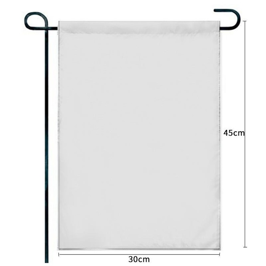 

Blank Sublimation Garden Flag 100% polyester 3 layers white banner flags triple ply with black Shading cloth Heat transfer Double sides printing banners WHT0228