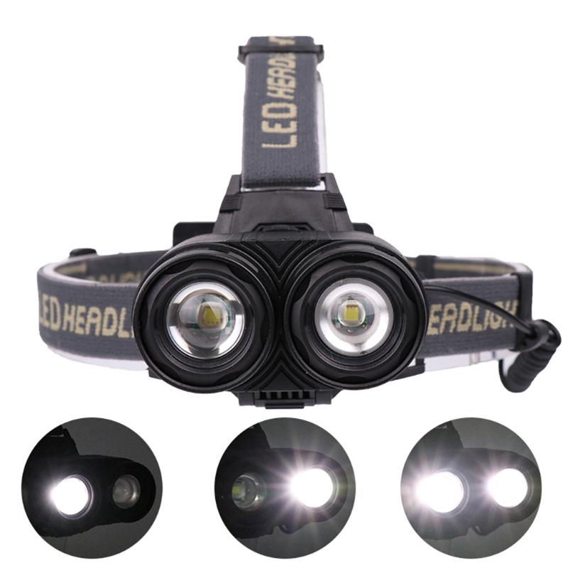 

Rechargeable 2 X Xml T6 Led Headlamp Headlight Head Fishing Light Torch Waterproof New Hot Sale High Quality