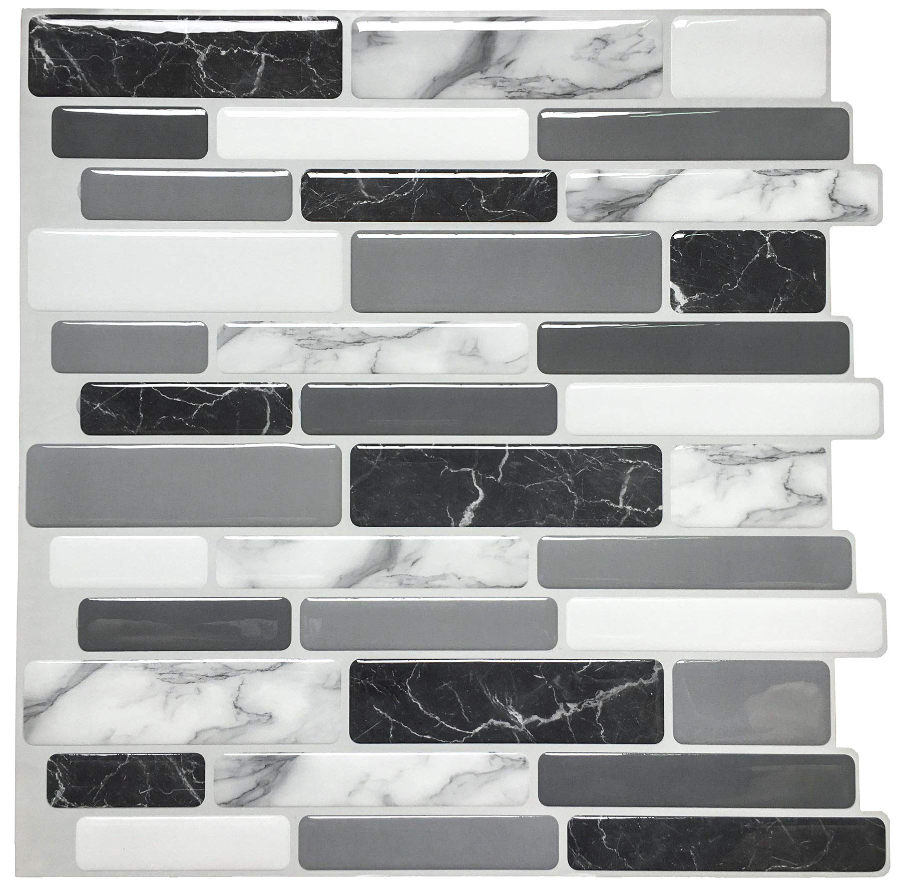 Art3d 30x30cm Peel and Stick Backsplash Tiles 3D Wall Stickers Self-adhesive Water Proof for Kitchen Bathroom Bedroom Laundry Rooms , Wallpapers(-image-720560270
