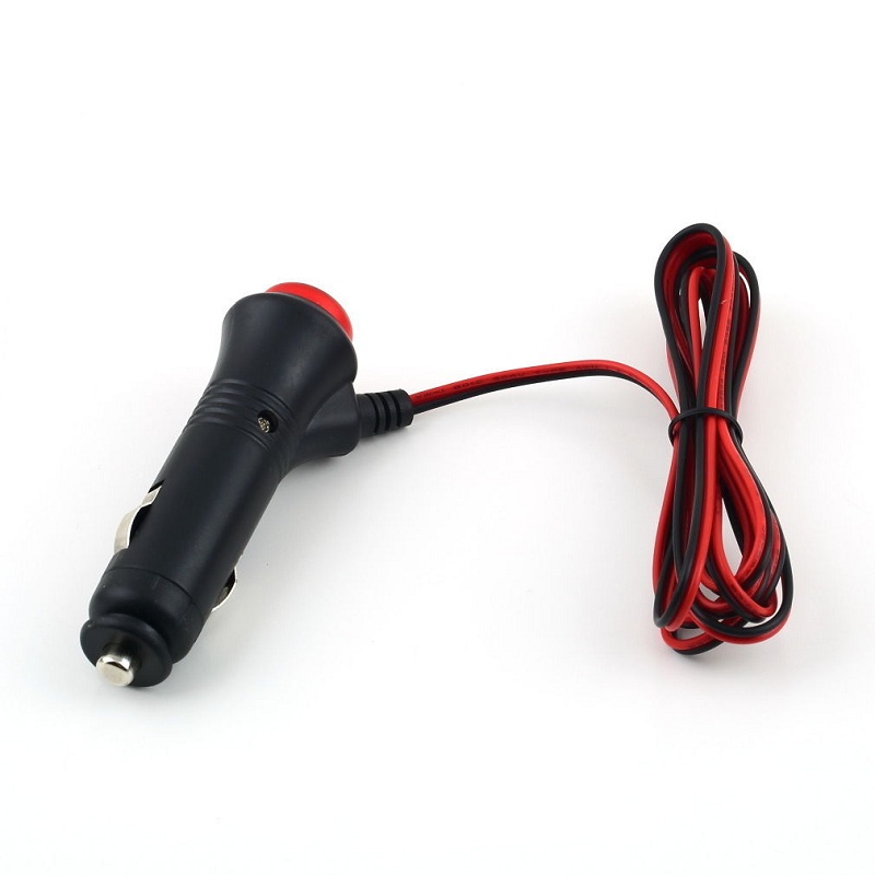 

12V 24V Car Motorcycle Cigarette Lighter Power Socket Plug Connector + Wire 3M