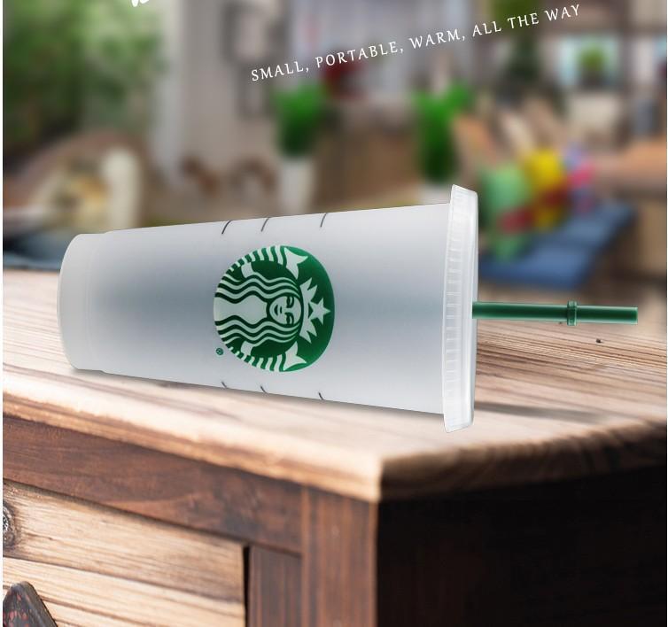 

24oz Tumblers Plastic Drinking Juice Cup With Lip And Straw Magic Coffee Mug Costom Starbucks plastic Transparent cup, Shippingfee(don't choose)