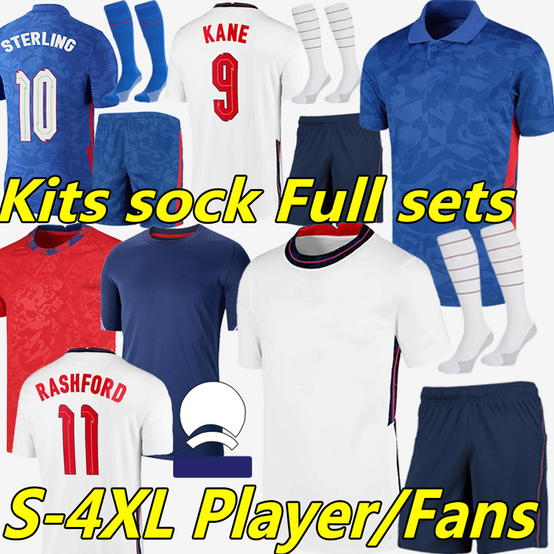 

2021 2022 eNGlANd soccer jerseys fans player version GREALISH KANE STERLING RASHFORD national Football Jersey inglaterra SANCHO MOUNT FODEN Men Kits sock Full sets, Home pants