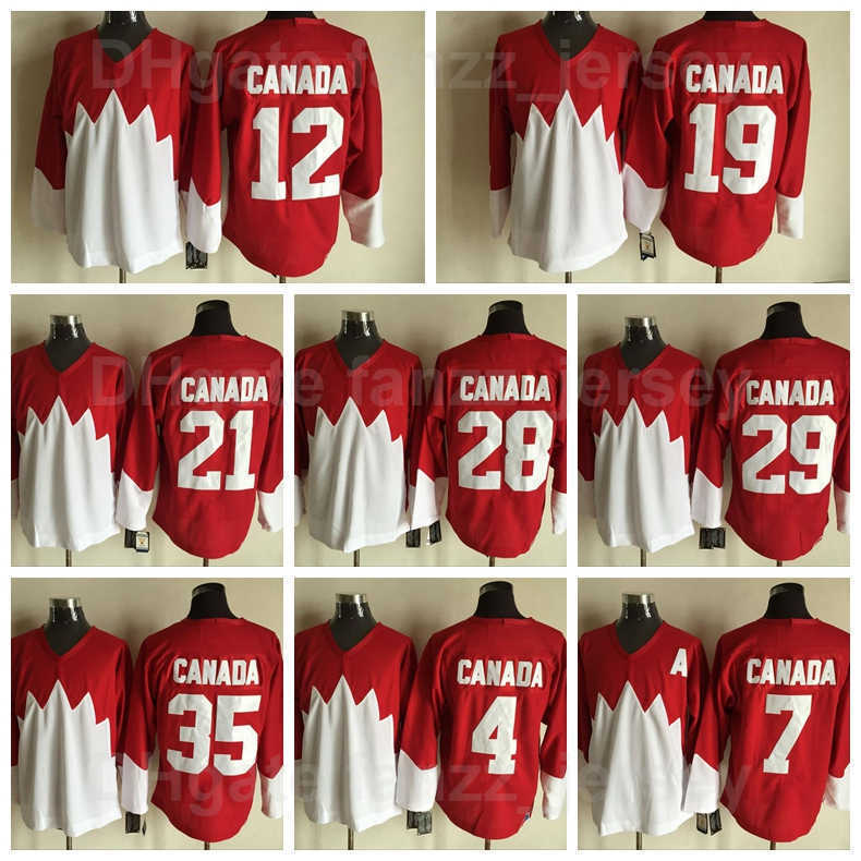 

Vintage 1972 Team Canada Hockey Jersey 4 BOBBY ORR 7 PHIL ESPOSITO 12 YVAN COURNOYER 19 PAUL HENDERSON STAN MIKITA CLARKE KEN DRYDEN, 4 red