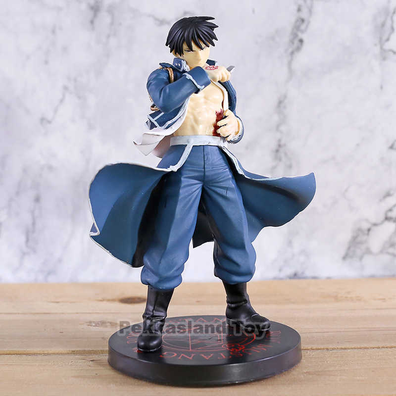 

Anime figures Fullmetal Alchemist Roy Edward Elric / Roy Mustang Action figure toys Model Doll Toy Gift Q0621, Roy no box