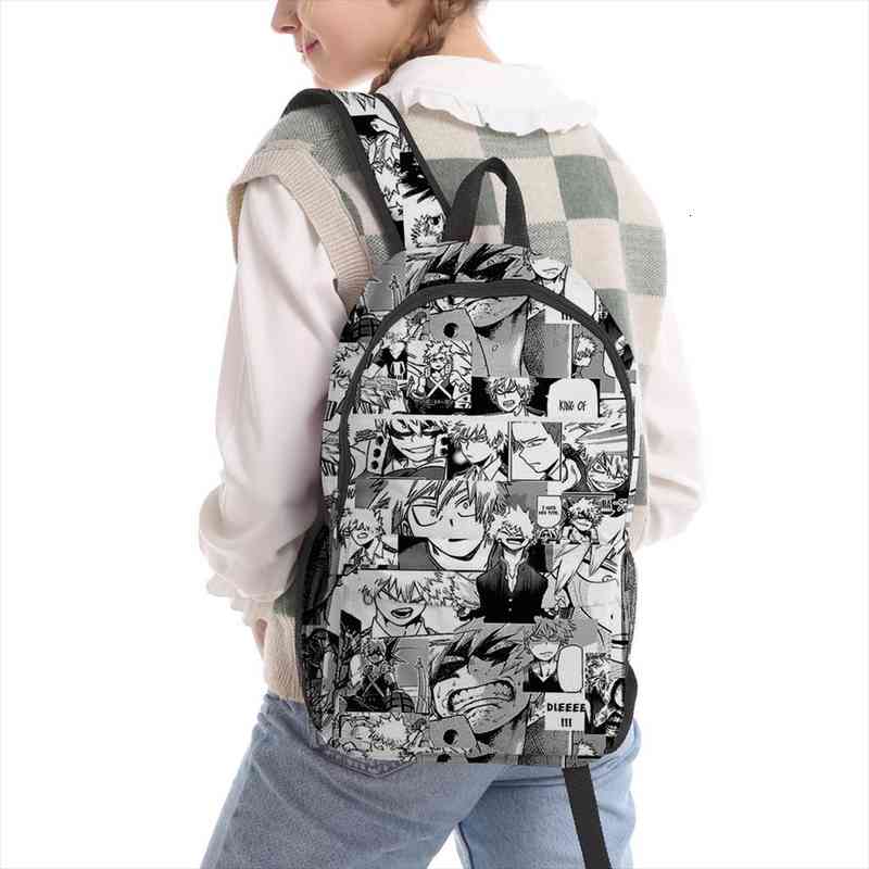

japan anime my hero academia backpack boys girls teenager students school bags 3d oxford waterproof sports lapbackpack