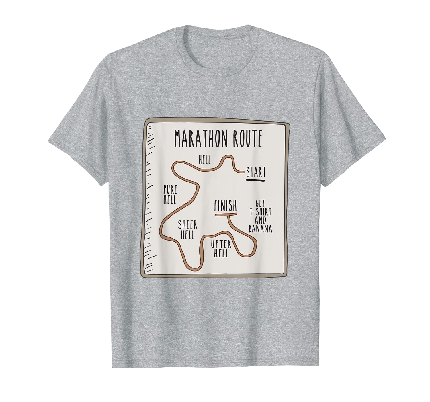 Runners Route of a Full 26.2 Marathon T-Shirt-image-702041397