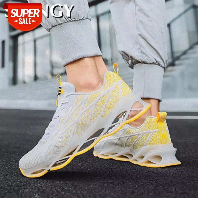 

New High Running Shoes for Men Fabric Sneakers Men Blade Bottom Sports Shoes Good Quality Outdoor Training Breathable Zapatillas #QU8l