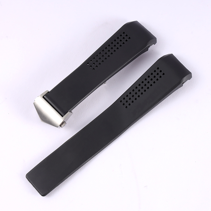 

Free 20 22 24mm Silicone Rubber Strap Carera Watchband For TAGGHHeuer Watchband with Deployment Clasp, Black;brown
