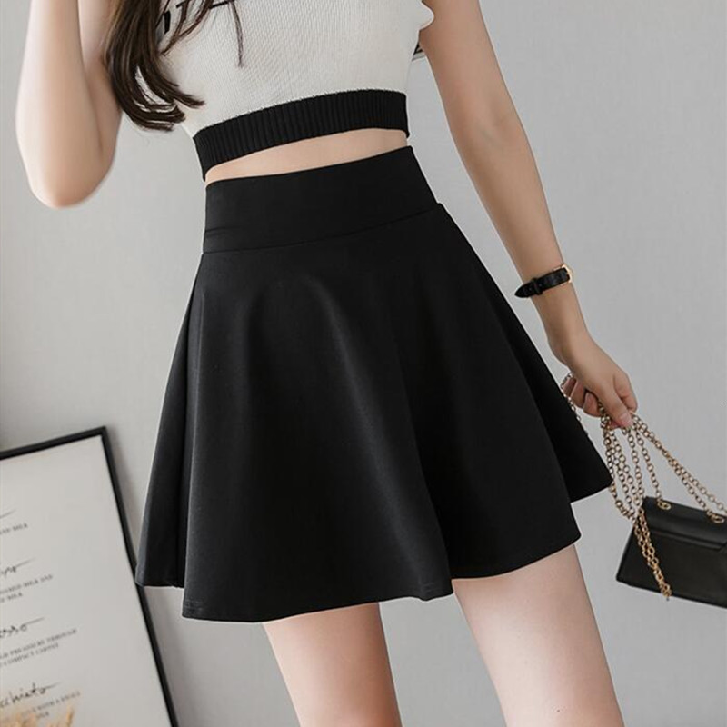 

2021 New Womens Skirt Vintage Clothes Wrap Short Skirts Black Harajuku Summer High Waist Streetwear Elastic Spring Fashion Popular Mnu3, White