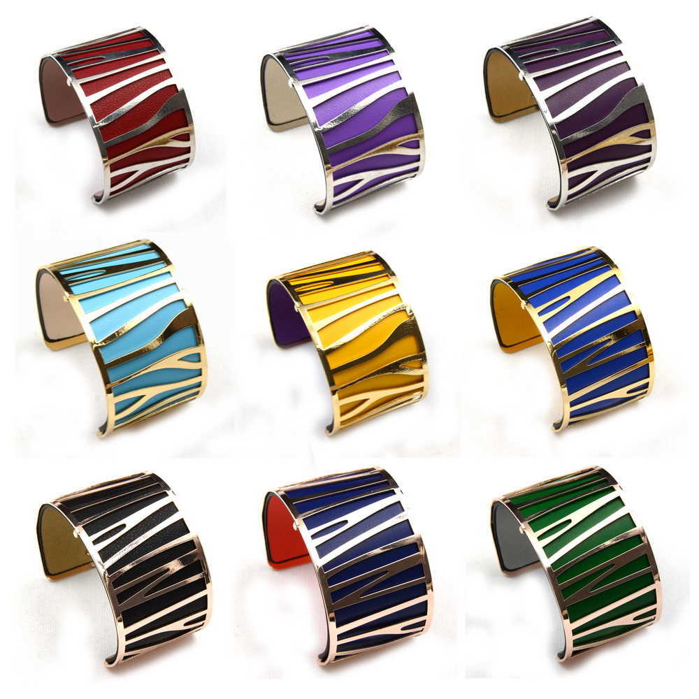 

1.6inch Manchette Bracelet Trees Bohemian Autumn Leather Femme Rose Gold Open Bangles Designer by Instagram for Women Traveler Q0719