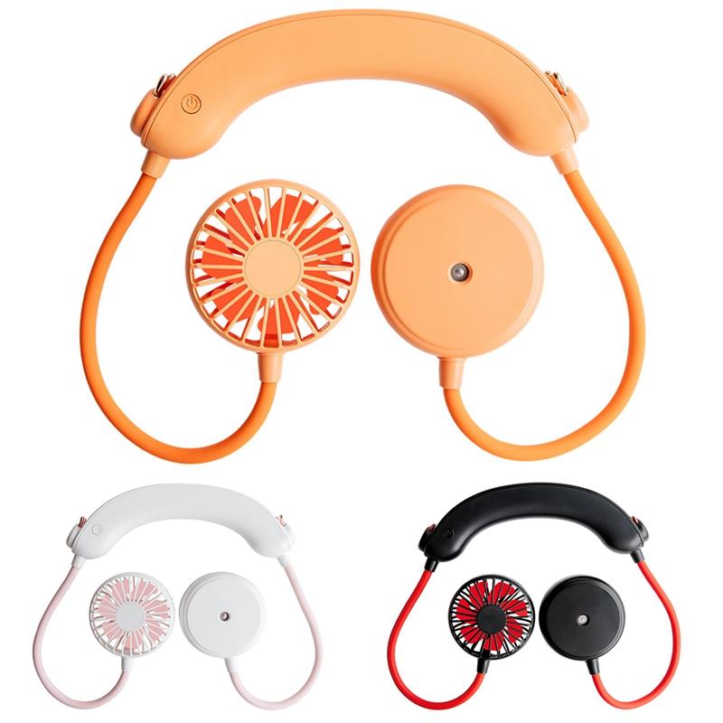 

Portable Fan Cold Hands Free Neck Hanging Rechargeable Mini Sports Adjustable For Home Office Electric Fans