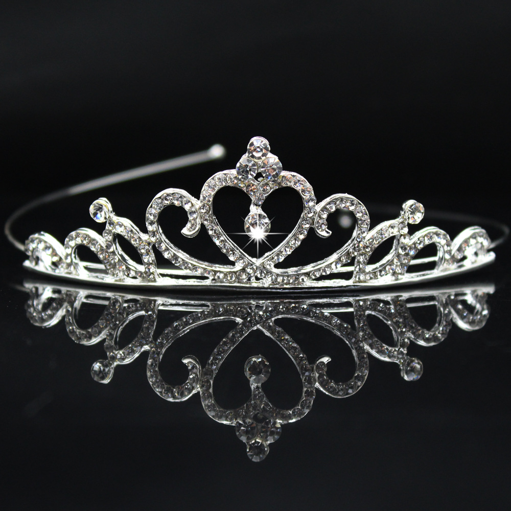 

Girls' Head Pieces Crystal Tiara Crown Rhinestone Headband Hair Bands Party Jewelry Accessories Princess Headdress
